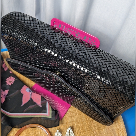 Whiting & Davis Black Chainmail Handbag - Picture 4 of 14